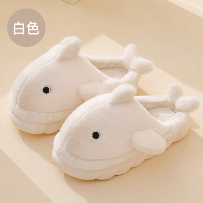 Winter Warm Indoor Men's Whale Shoes