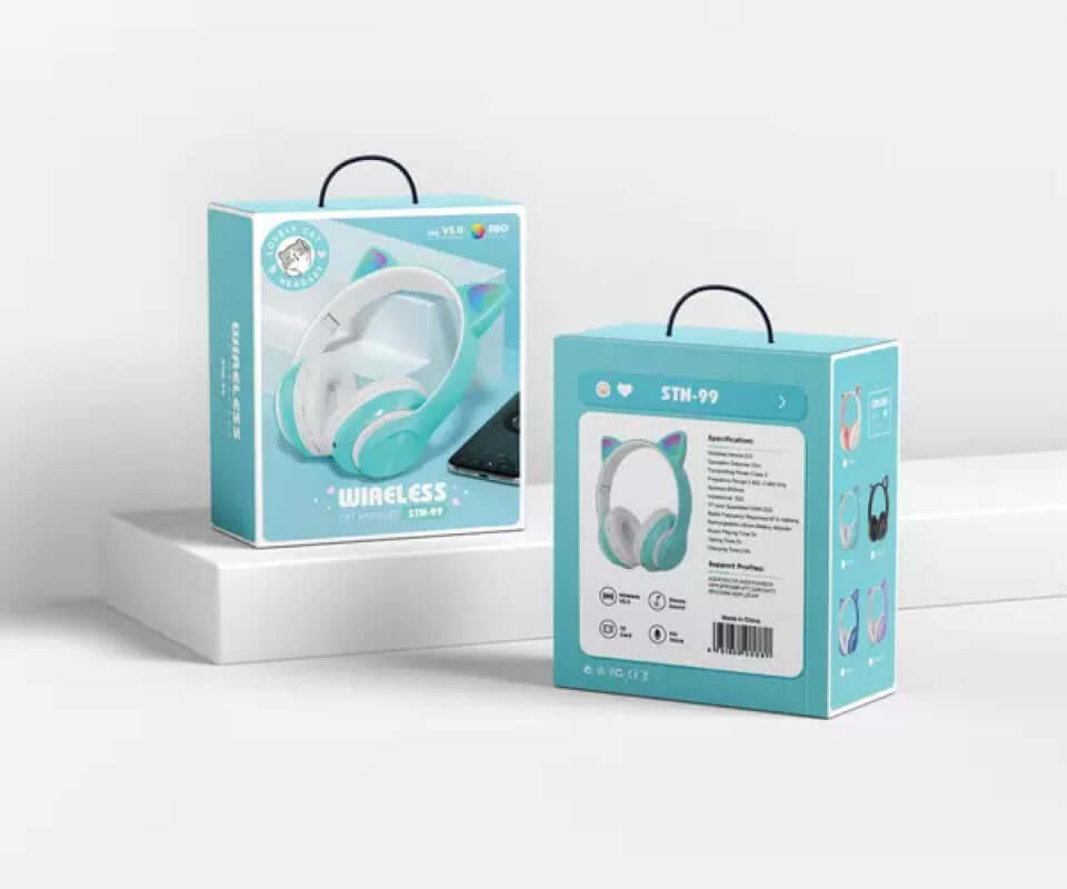 Wireless Cat Ear Gaming Headset – LED Bluetooth Headphones