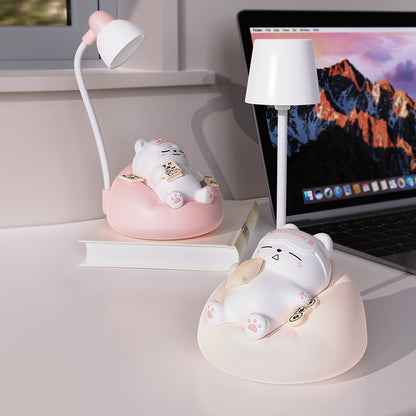 Soft and Cute Sleeping Cat Patting Night Light