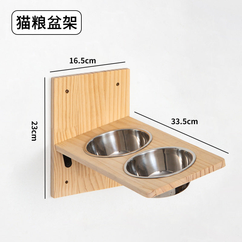 Cat Climbing Frame Wall Type Solid Wood Wall-Mounted Cat Climbing Frame Wall-Mounted Cat Nest Platform