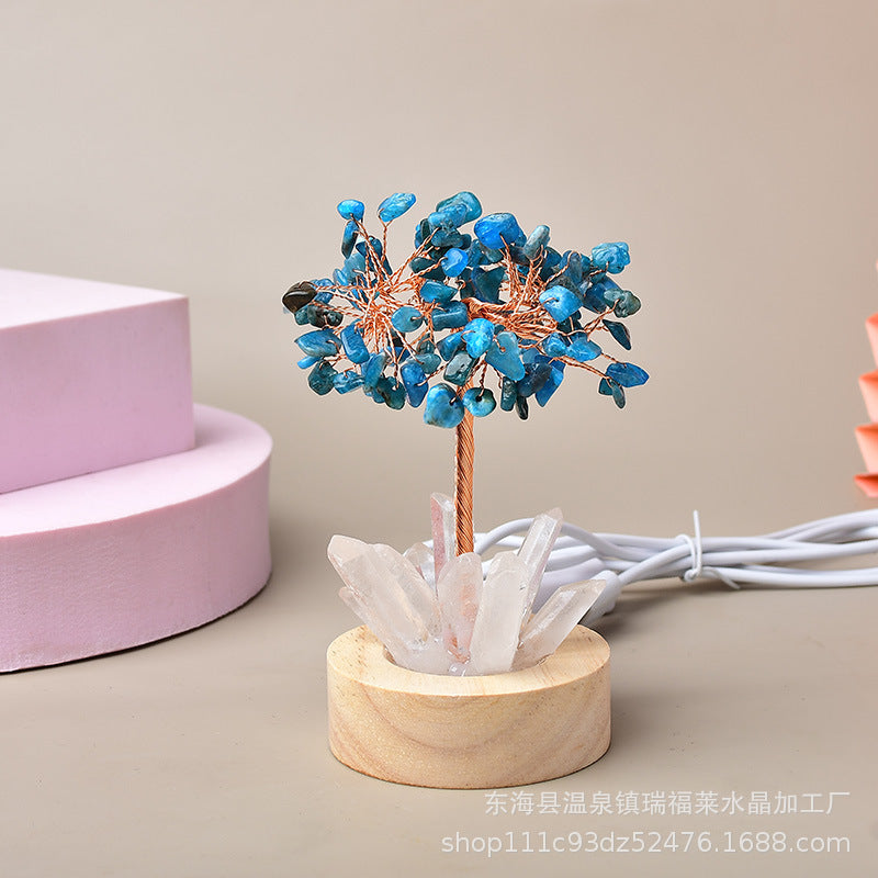 White light night light table lamp fortune tree decorative lamp