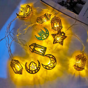 Golden Light String LED Iron Moon Star Decorative Light