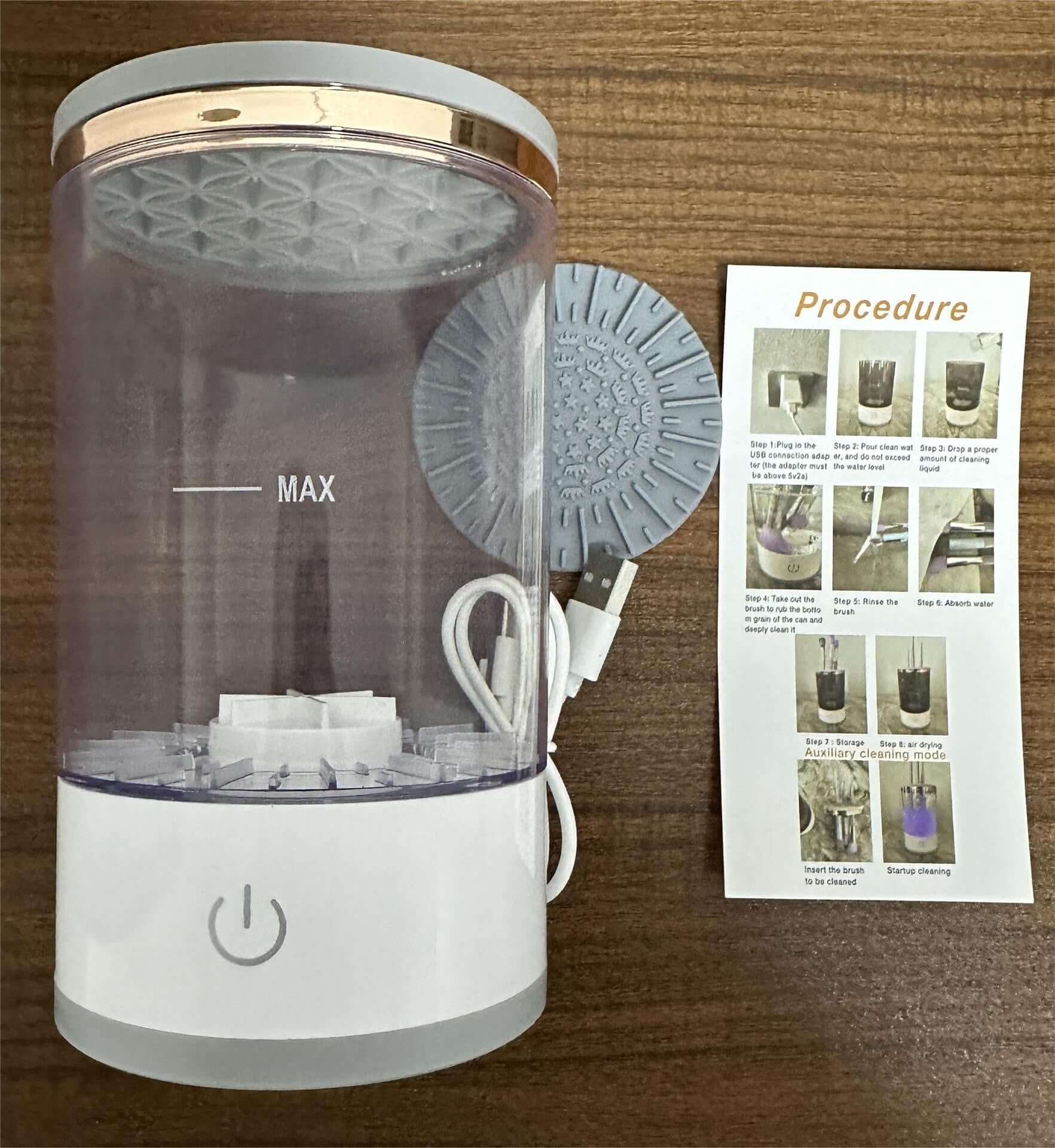 automatic makeup brush cleaner