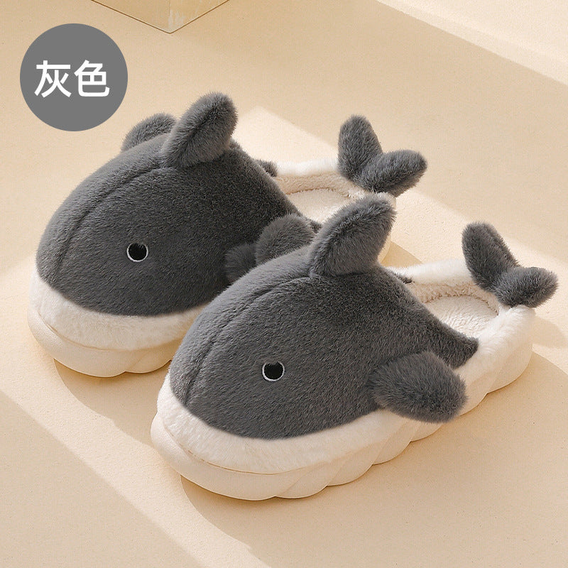 Winter Warm Indoor Men's Whale Shoes