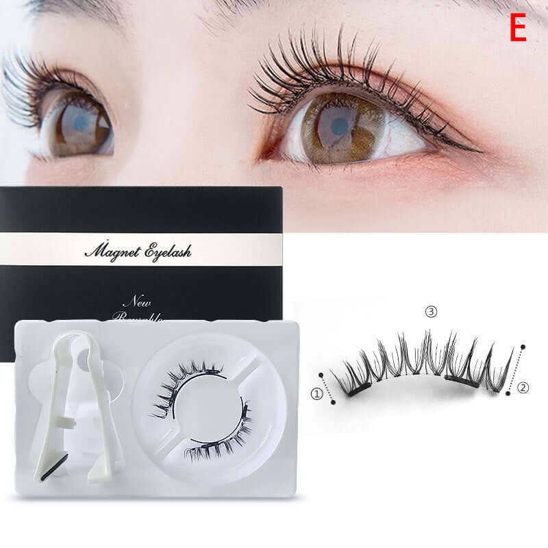6D magnet eyelashes magnetic glue-free false eyelashes................