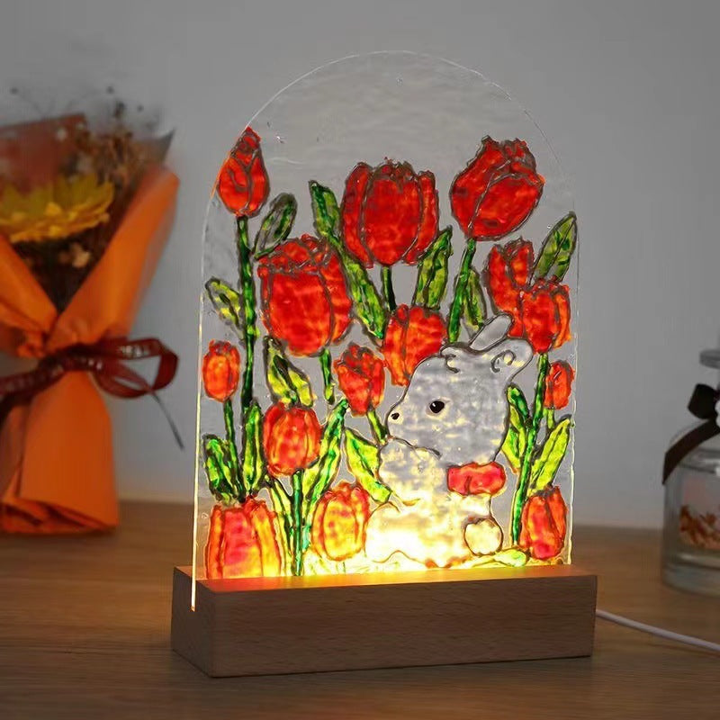 Celebrity Tulip Night Light LED Bedroom Sleep Light