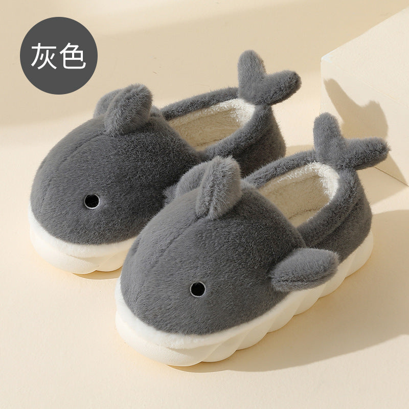 Winter Warm Indoor Men's Whale Shoes