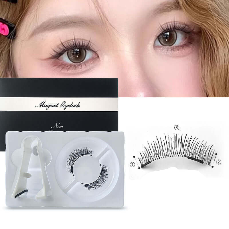 6D magnet eyelashes magnetic glue-free false eyelashes................