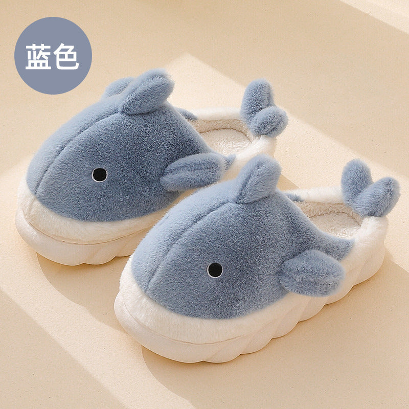 Winter Warm Indoor Men's Whale Shoes