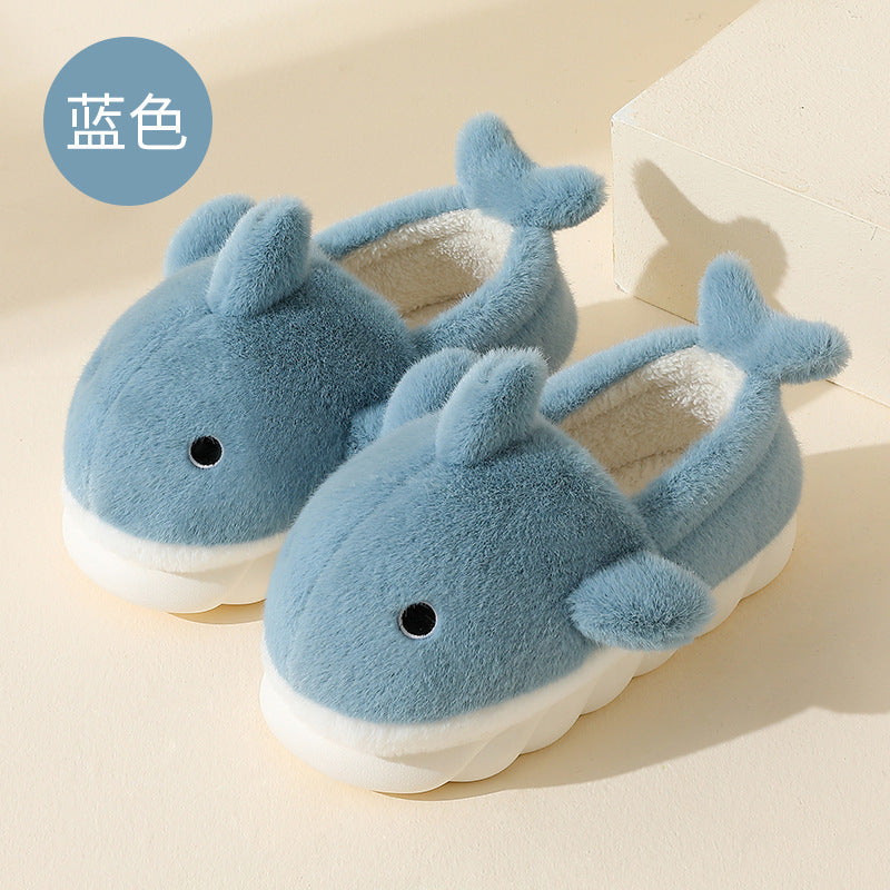 Winter Warm Indoor Men's Whale Shoes