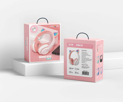 Wireless Cat Ear Gaming Headset – LED Bluetooth Headphones