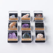 Natural crystal stone mineral specimen gift set