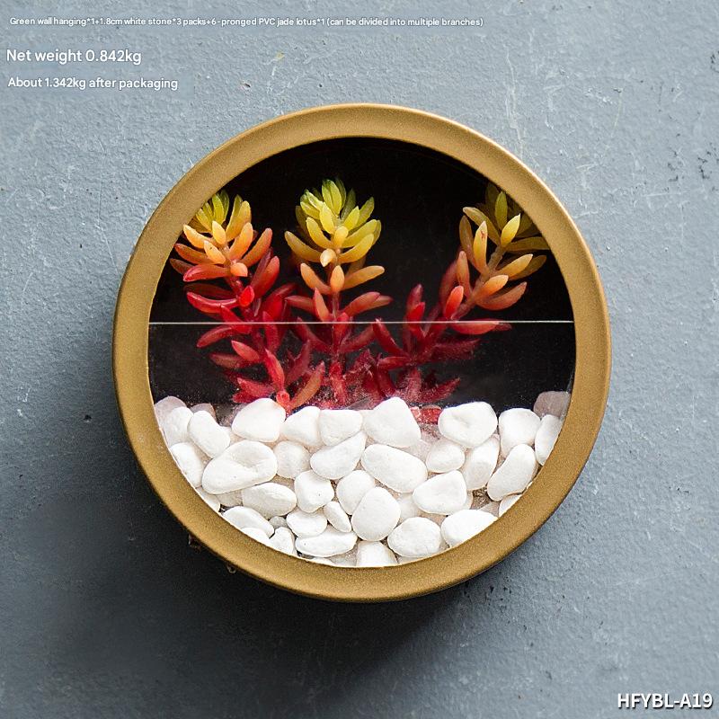 Round Iron Wall-Mounted Flower Pot for Home Decoration