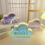 Cloud Tulip Night Light DIY Handmade Mirror Flower