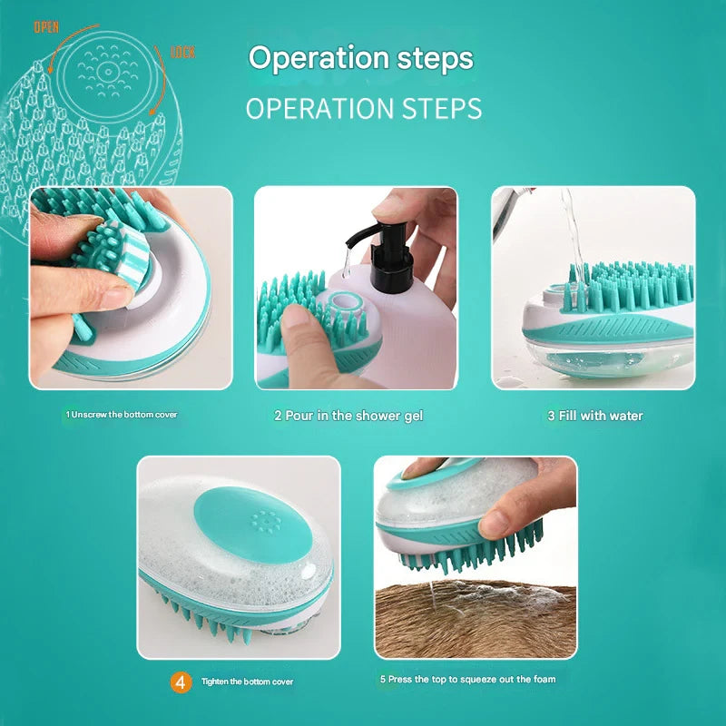 Pet Bathing Brush Cat Dog Massage Brush