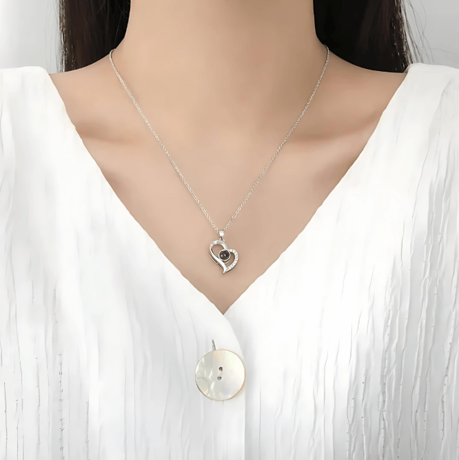 heart shaped necklace with gift box