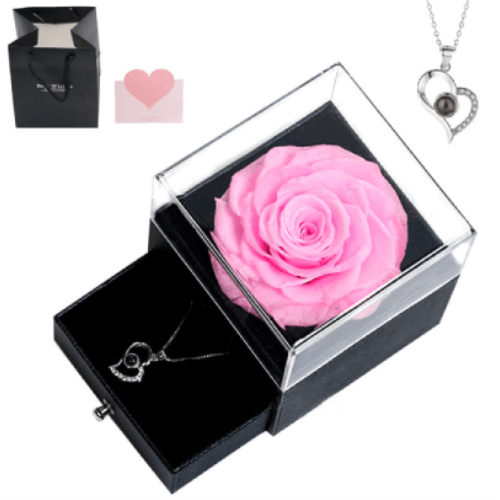 heart shaped necklace with gift box